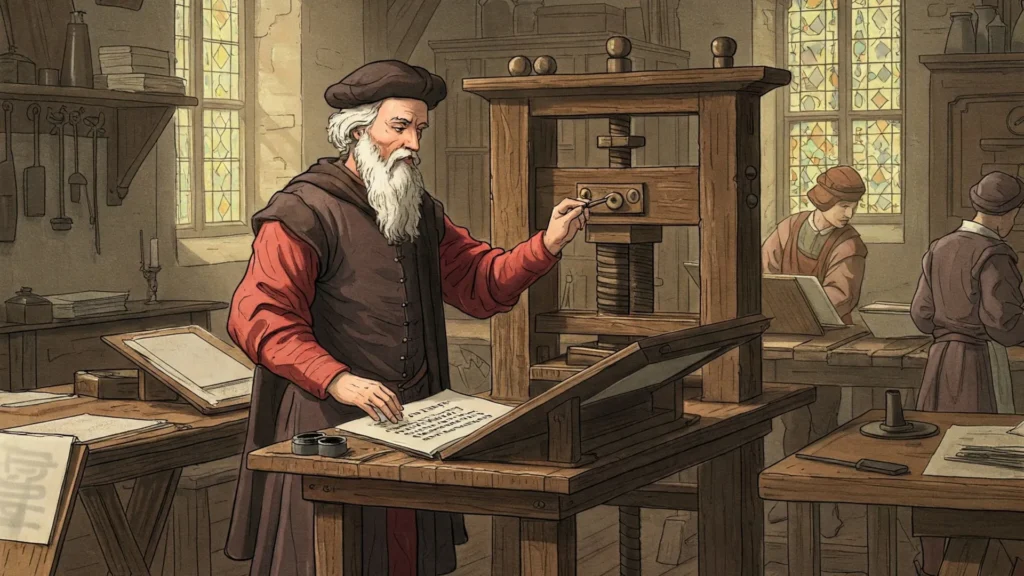 Gutenberg trykker bøker